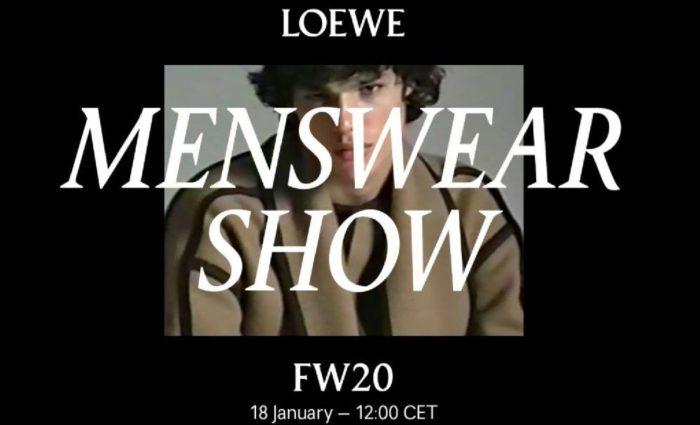 LOEWE（ロエベ）2020年秋冬パリメンズコレクション・ランウェイショー　ライブストリーミング