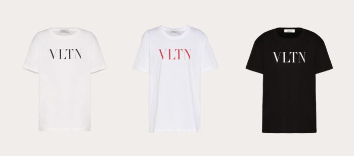 「VALENTINO（ヴァレンティノ）」、’VLTN’ロゴのプリントTシャツを販売