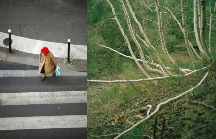 Paris during Covid 19 by Giasco Bertoli (left), Etna, Sicily by Emanuele Colombo (right) curated by Fantom Editions
