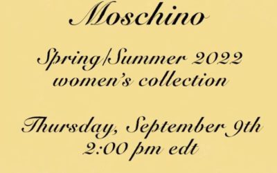 「MOSCHINO（モスキーノ）」2022年春夏コレクション・ランウェイショー　ライブストリーミング