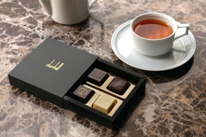 「DUNHILL（ダンヒル）」、チョコレートボックスを銀座本店で発売　ダンヒルバーに期間限定メニュー