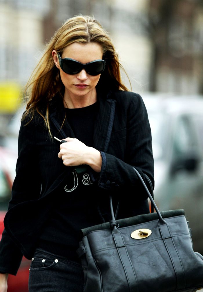 Kate Moss carrying Mulberry Bayswater, London, 2004