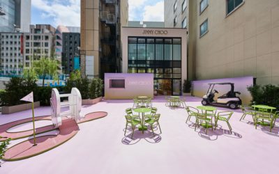 「ジミー チュウ」の没入型ガーデンポップアップが銀座にオープン　MALBONとTHE MATCHA TOKYOとのコラボブース＆カフェスタンドが登場
