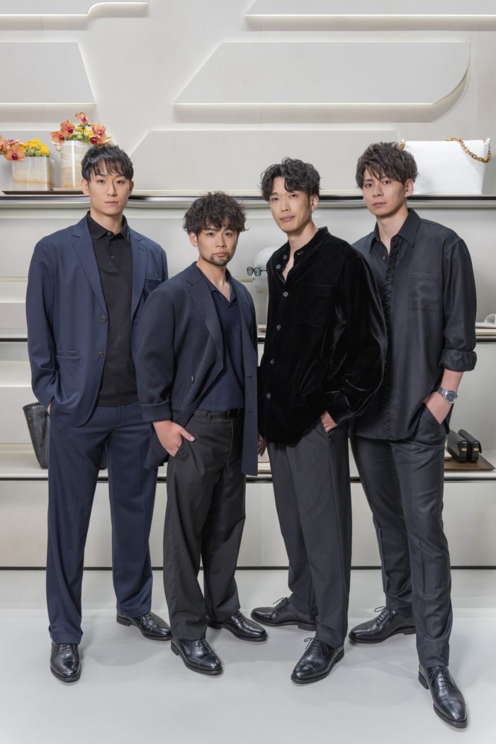 東京グレートベアーズの柳田将洋さん、古賀太一郎さん、深津旭弘さん、戶嵜嵩大さん