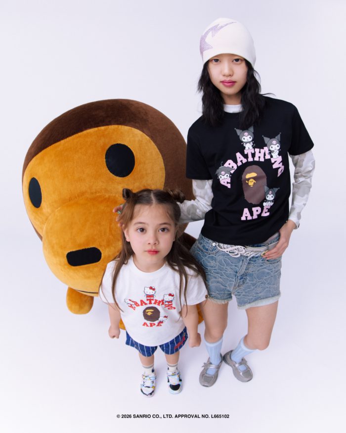 A BATHING APE® × サンリオ クロミ&ハローキティとのスペシャルコラボを発表