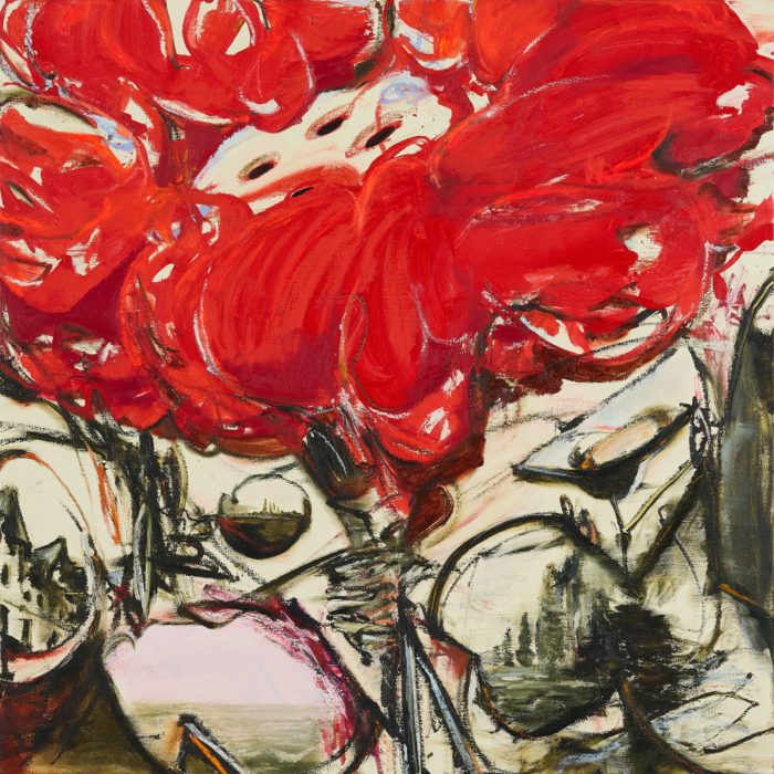 Traveling Flowers-02, Oil and oil stick on canvas (C)︎SHUN SUDO