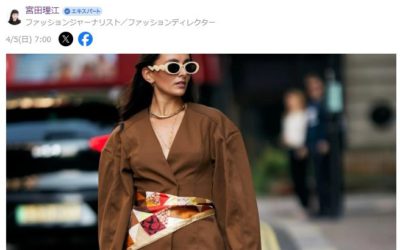 スカーフは「あちこち巻き」がトレンドに　首だけでなく胸・腰・頭へ広がる人気急上昇の理由